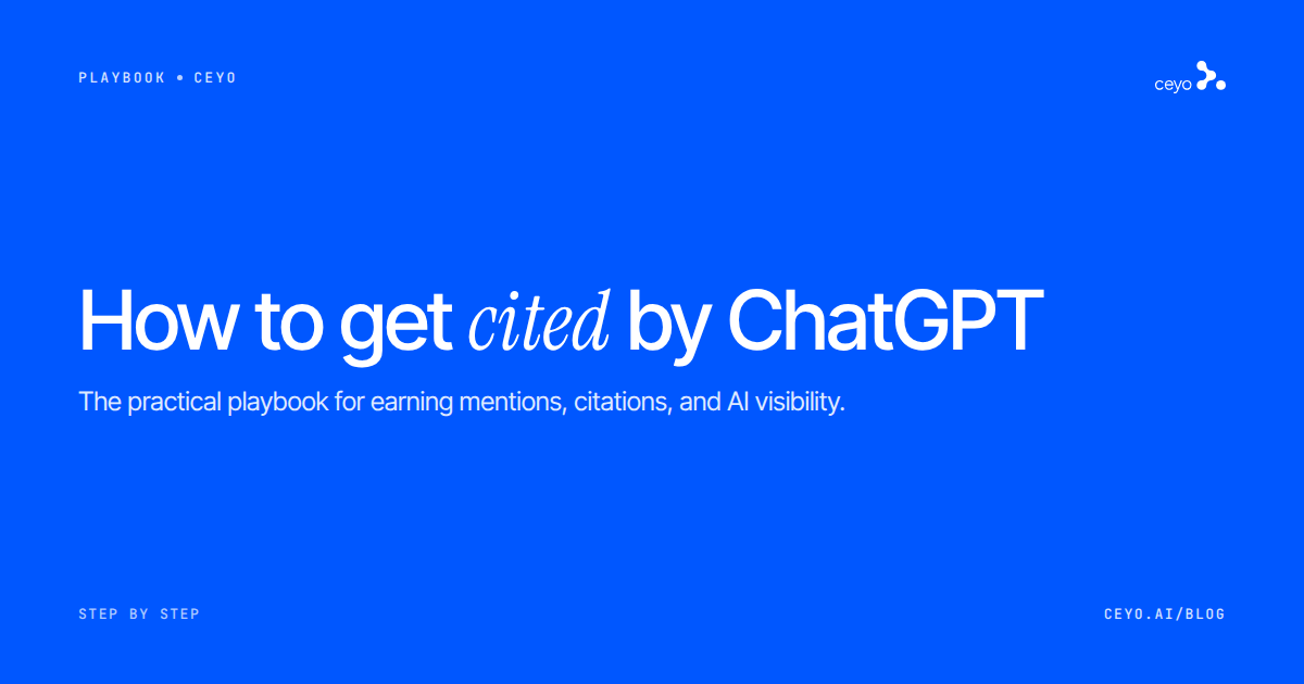 How to Get Cited by ChatGPT: The Practical Playbook