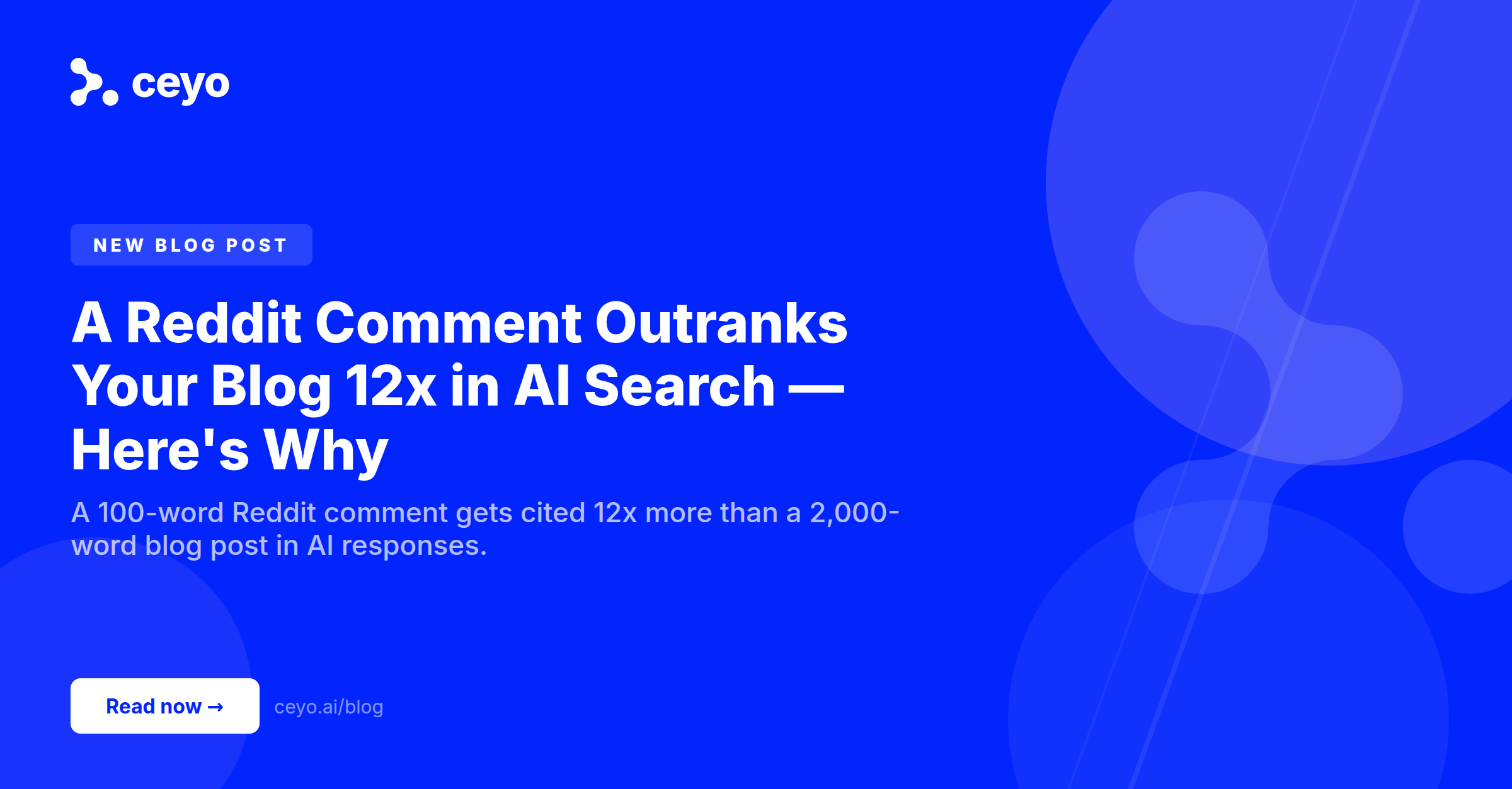 A Reddit Comment Outranks Your Blog 12x in AI Search — Here's Why